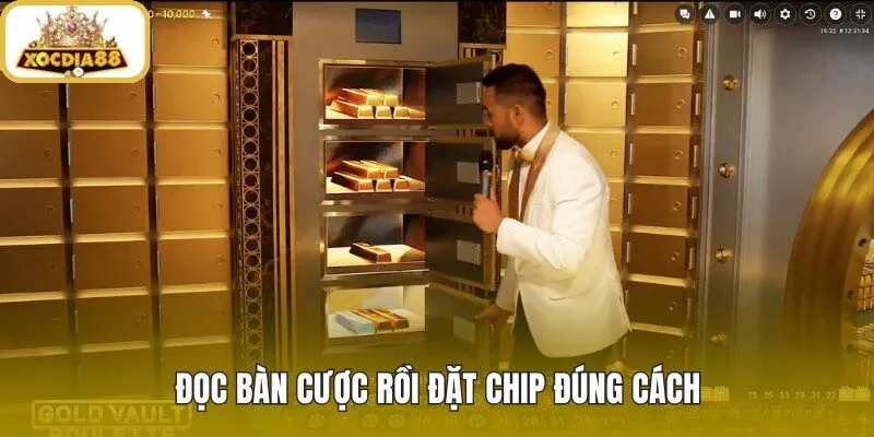 Bàn cược Roulette với đồng hồ số dư và trạng thái đóng mở