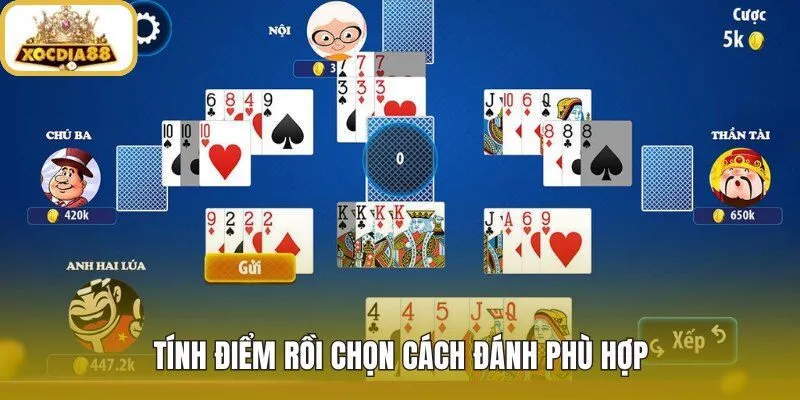 Điểm Tá lả từ bài rác và quân hình cuối ván