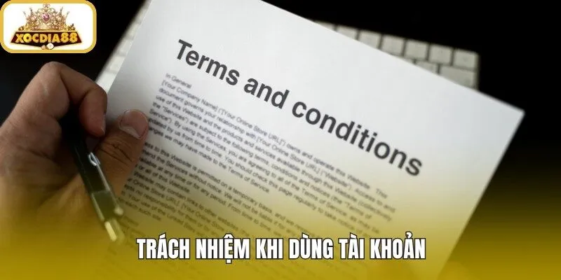 Điều khoản sử dụng về bảo mật tài khoản cá nhân